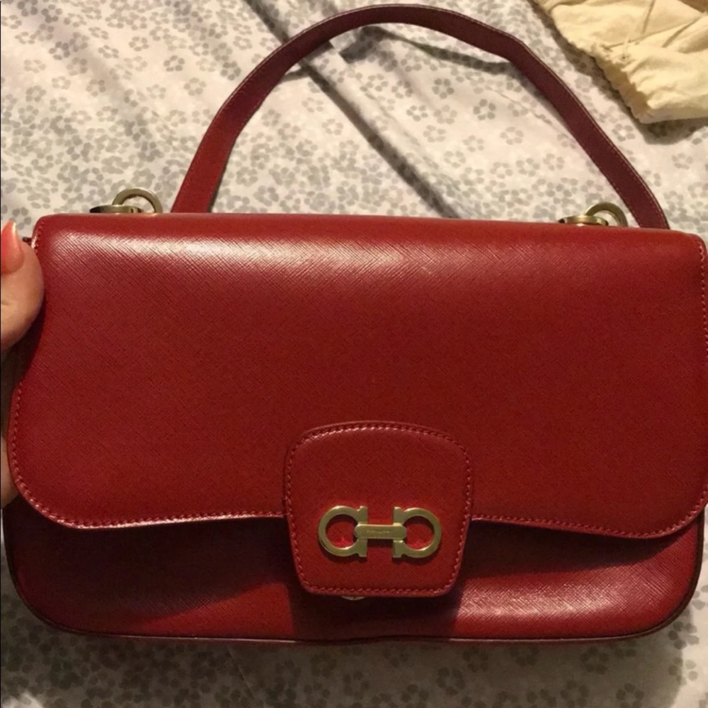 Salvatore Ferragamo red shoulder bag